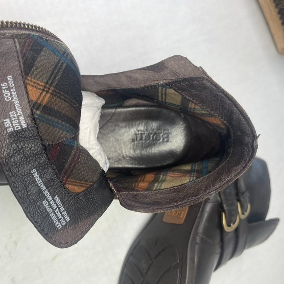 BORN Womens 9.5 M Pirlo Ankle Booties Brown Leather Buckle D76123 Boots - Picture 9 of 15